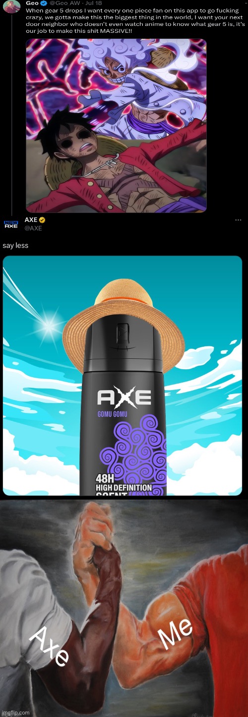 W axe body spray Imgflip