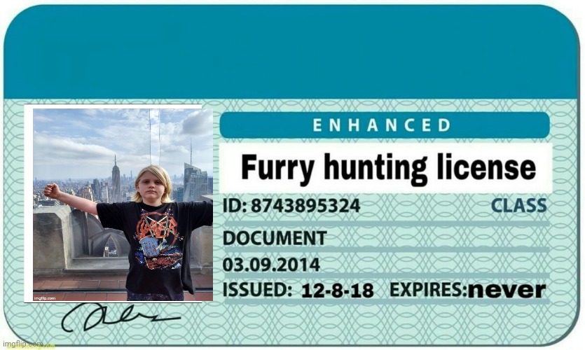 furry hunting license Imgflip