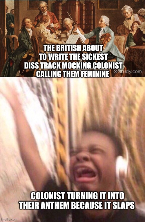 Image tagged in kid listening to music screaming with headset Imgflip