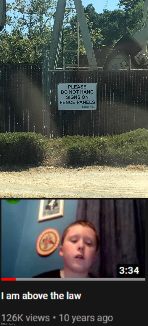 *hangs sign on fence panels* Imgflip