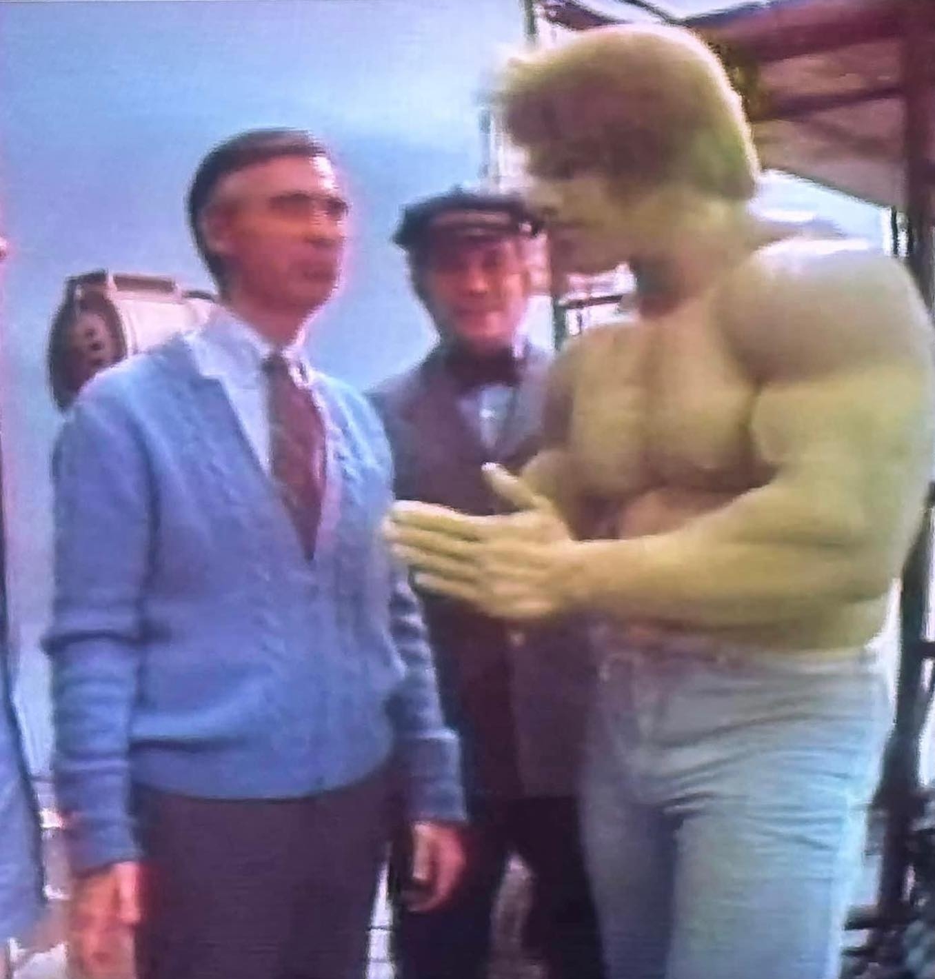 Mister Rogers with Incredible Hulk Blank Template Imgflip