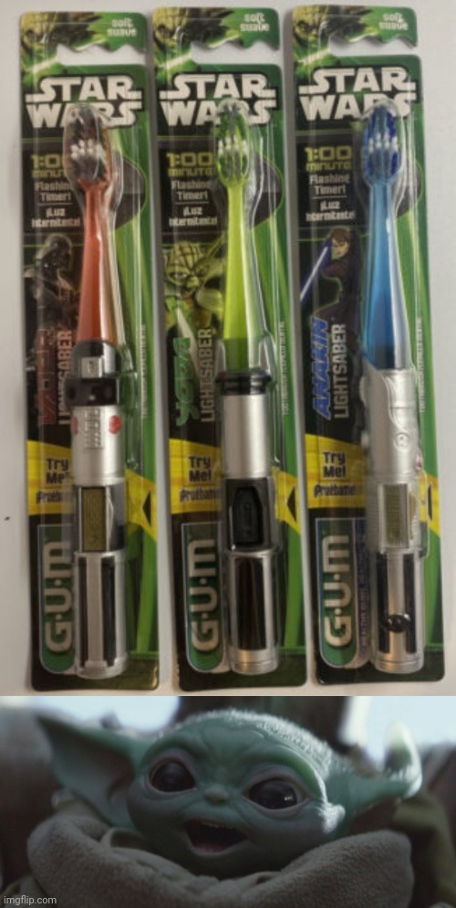Star Wars lightsaber toothbrushes Imgflip