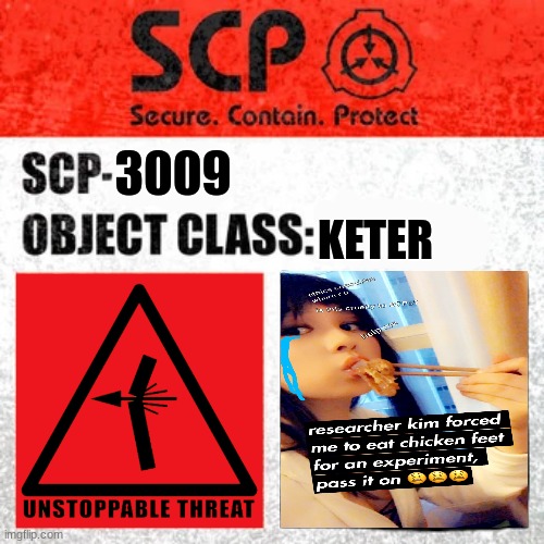 SCP 3009 Label Imgflip
