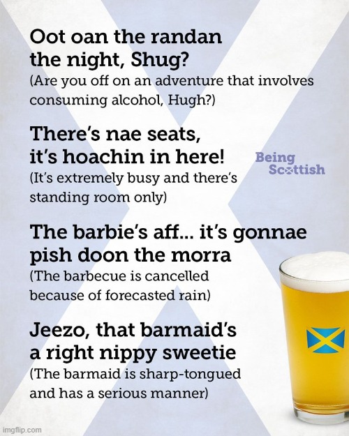 More Scottish Slang for yall Imgflip