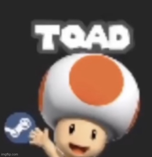 Image tagged in toad on steam,low quality Imgflip