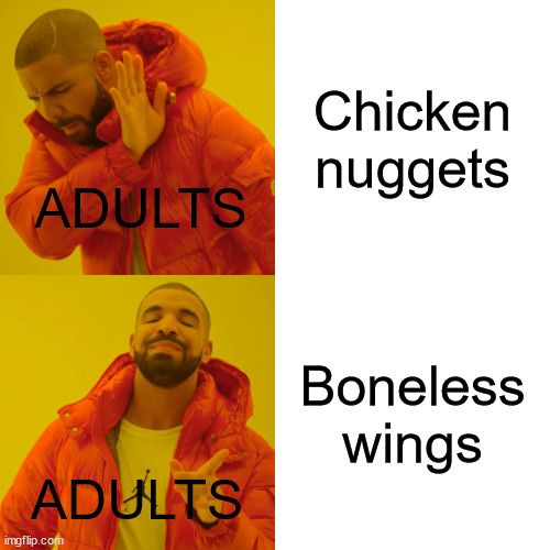 Do adults eat chicken nuggets? Imgflip
