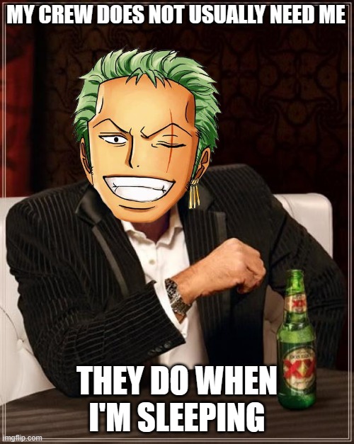 zoro the sleeps man Imgflip