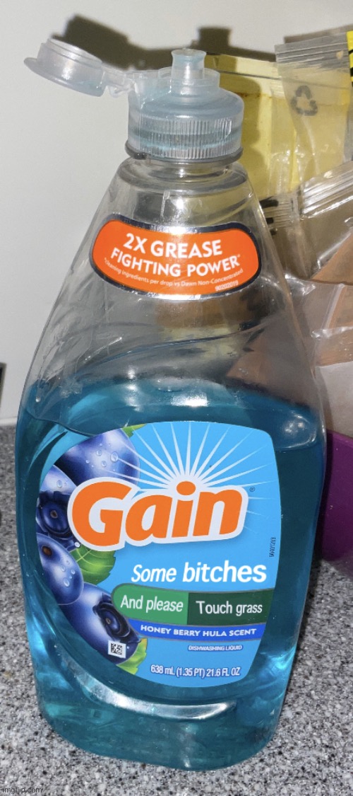 I turned the dish soap into a meme Imgflip