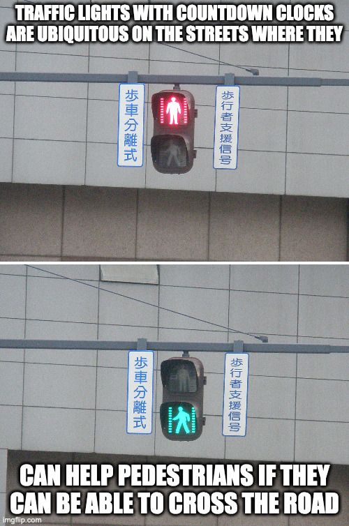 Pedestrian Traffic Light With Countdown Clock Imgflip