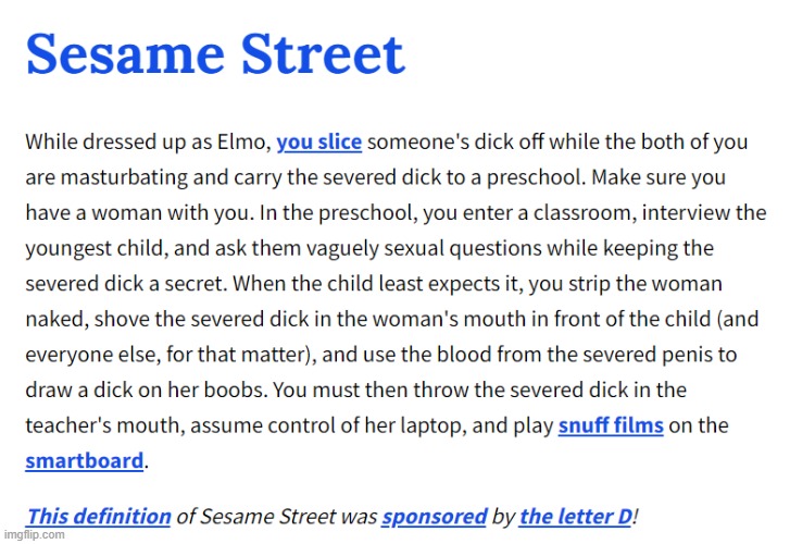 sponsored by the letters D, I, C, K Imgflip