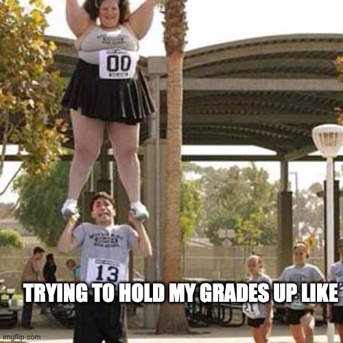 Holding my grades up Imgflip