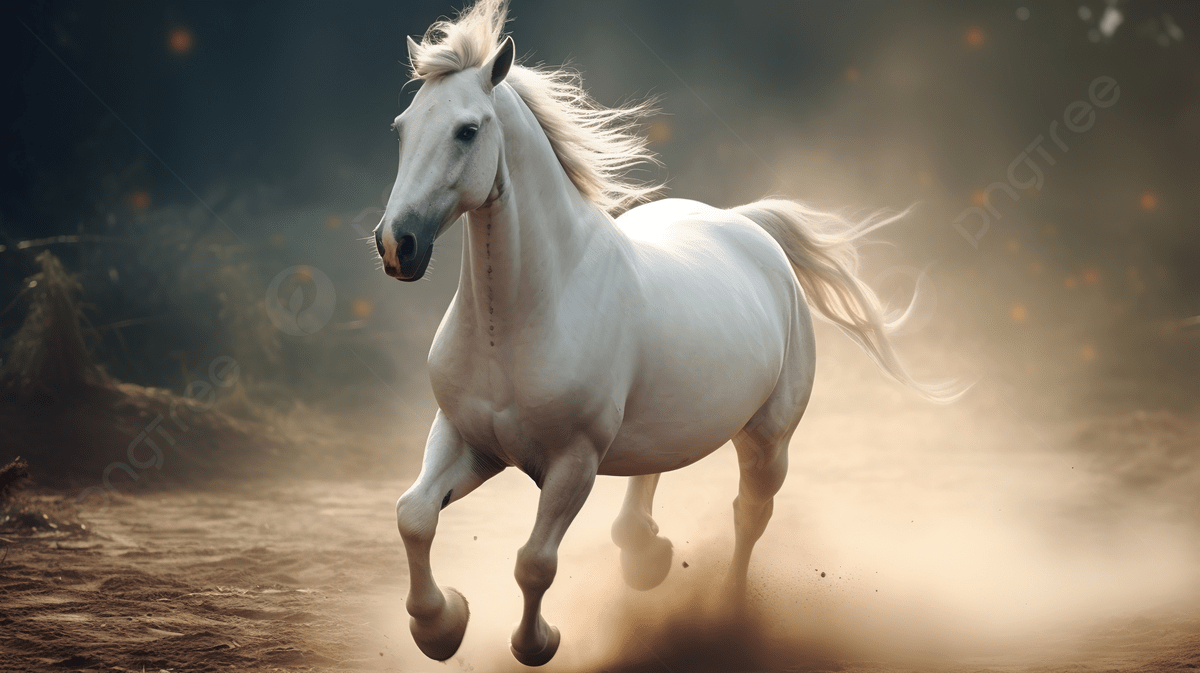 Running White Horse Blank Template Imgflip