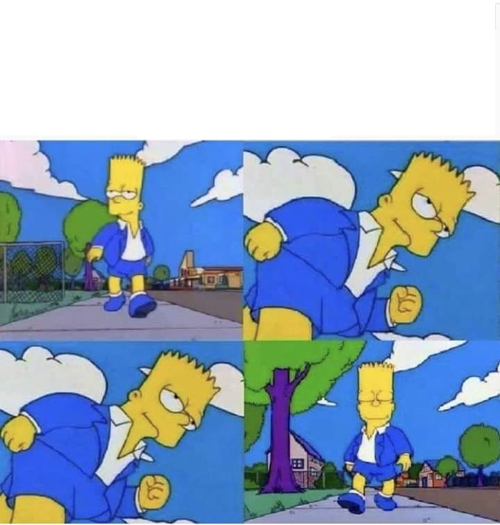 Bart strutting Blank Template Imgflip