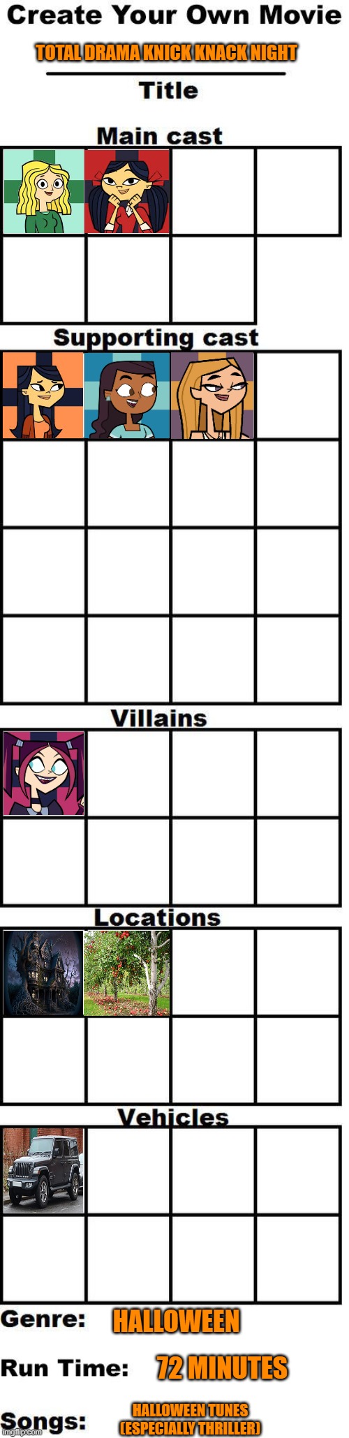 Total Drama Knick Knack Night Imgflip