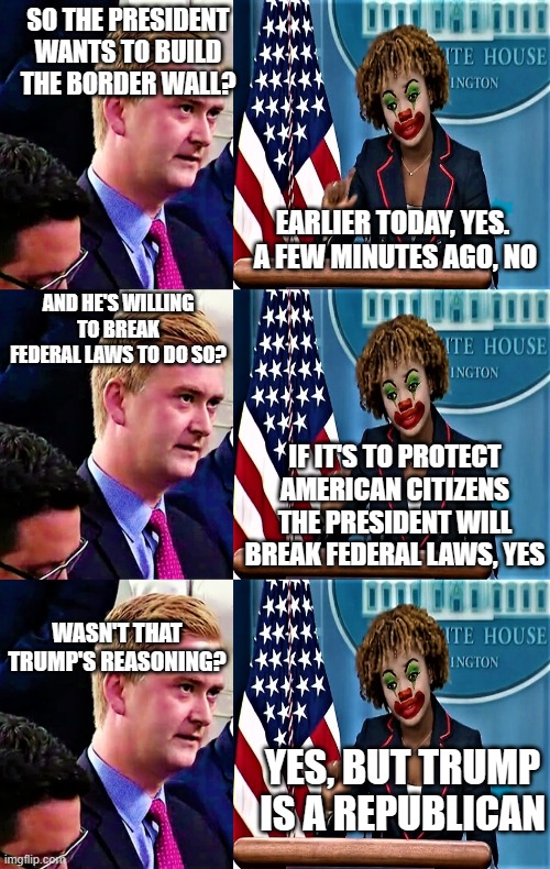 Image tagged in peter doocy vs kjp 1 Imgflip