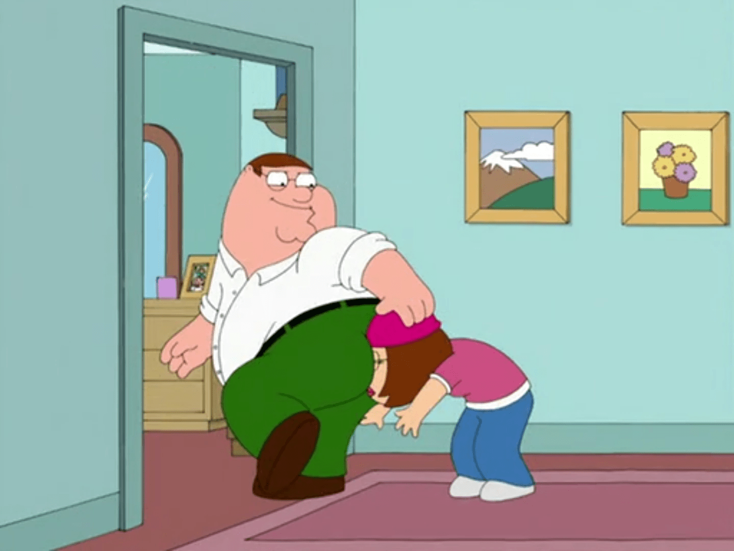 Peter Griffin Farts on Meg Griffin Blank Template Imgflip