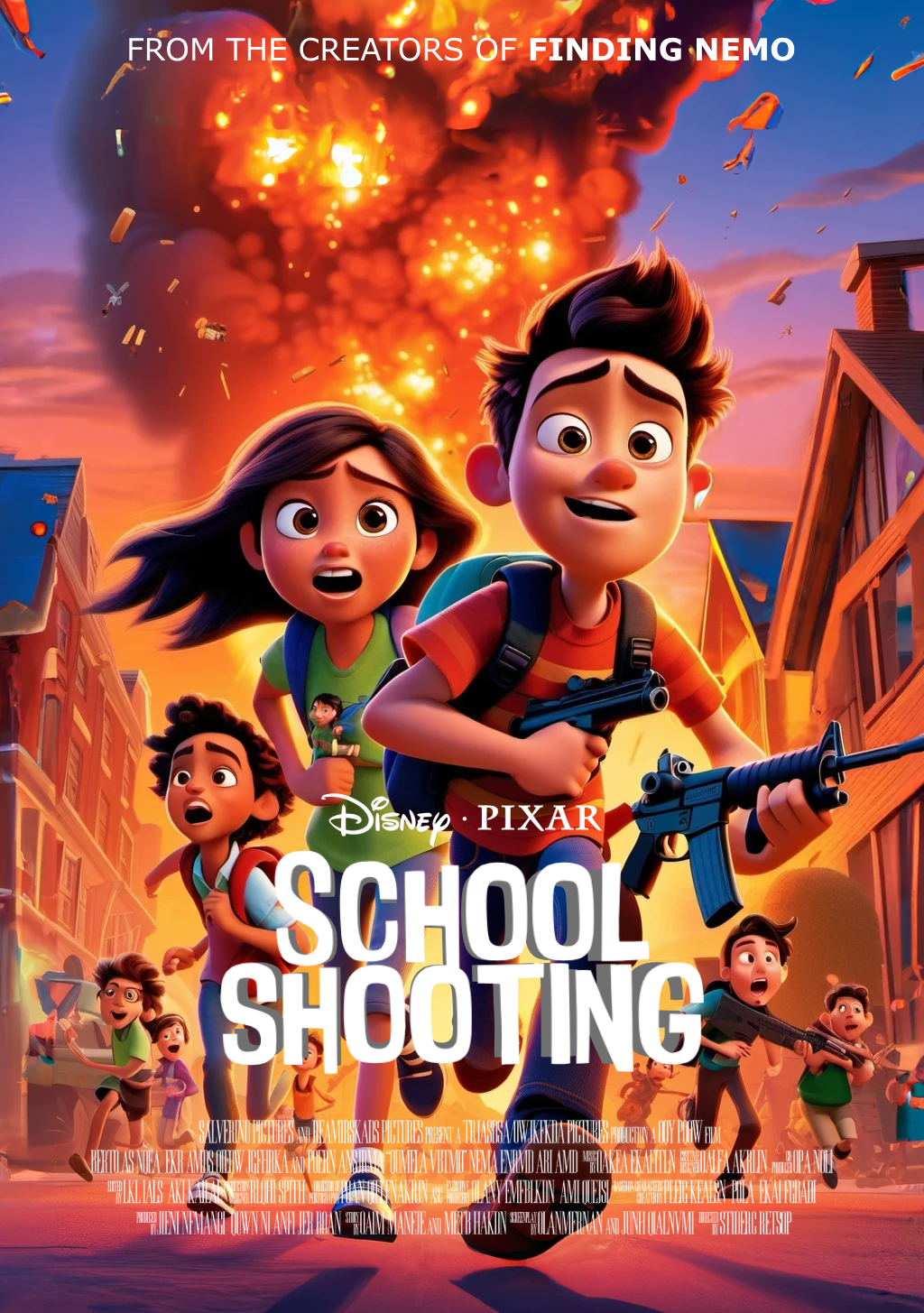 Disney Pixar school shooting Blank Template Imgflip