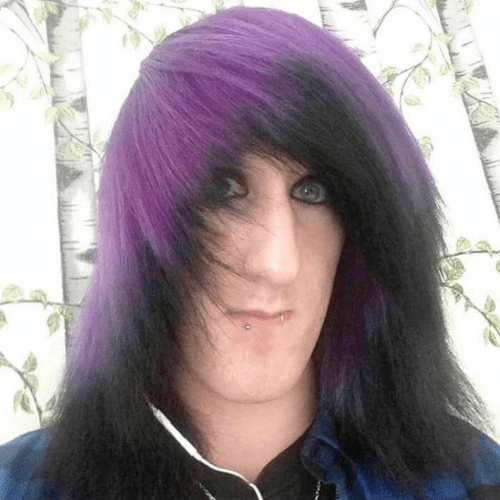 emo kid purple hair Blank Template Imgflip