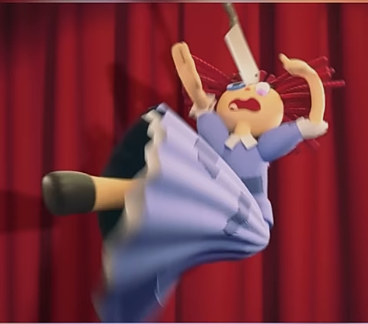 tadc ragatha getting hit by a cooking knife Blank Template Imgflip