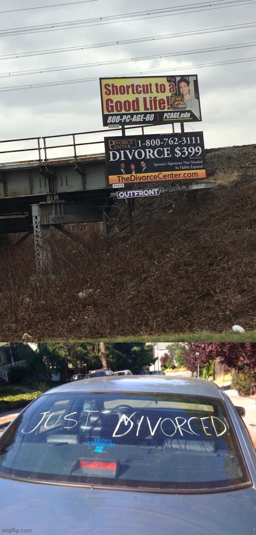 A shortcut to a divorced life Imgflip