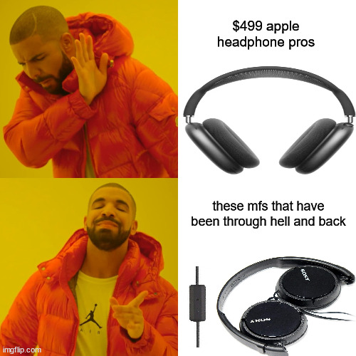 Headphone comparison Imgflip