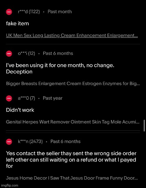 Funny eBay reviews Imgflip