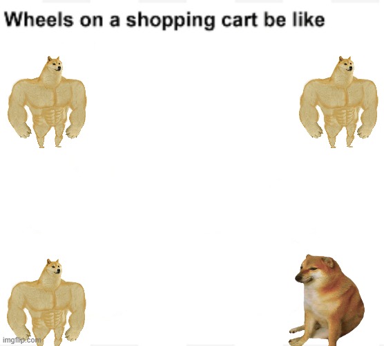 wheels on shopping cart Imgflip