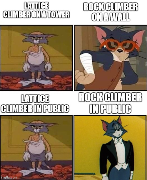 Climbing vs. climbing Imgflip