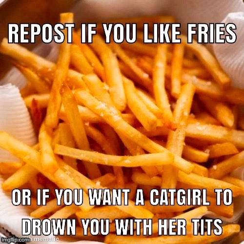 Repost is you love fries Imgflip