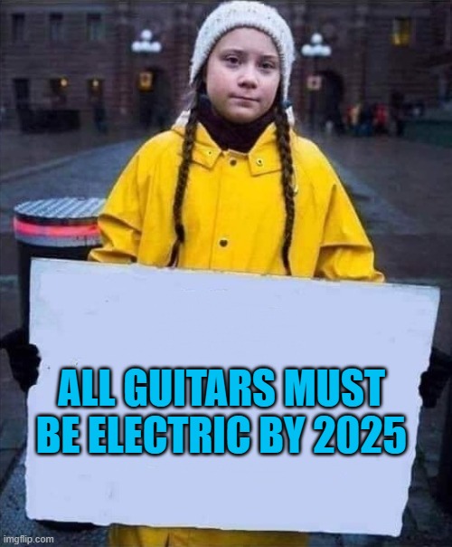 ALL GUITARS MUST BE ELECTRIC BY 2025 Imgflip