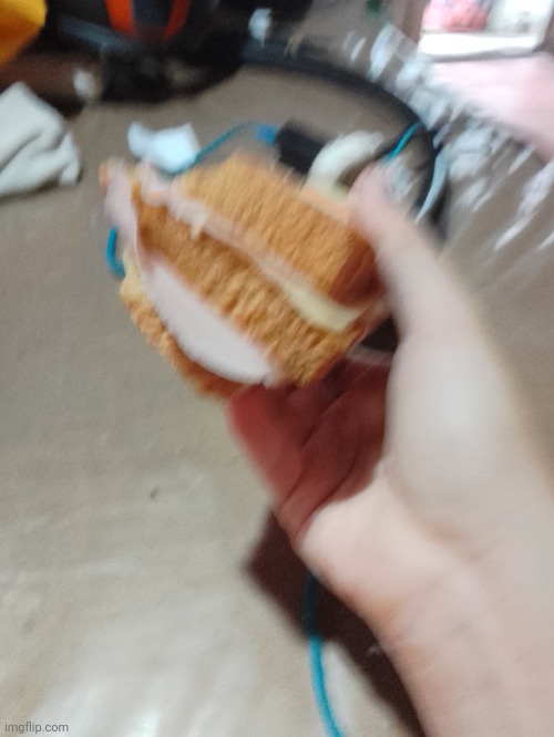 this triple sandwich is delicious Imgflip
