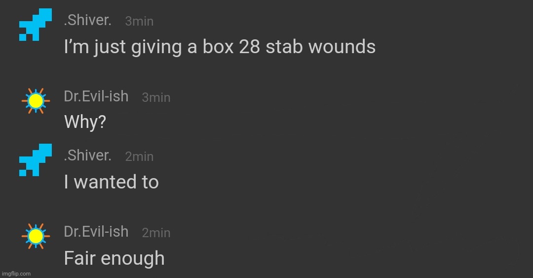 Shiver out of context (slightly edited because I didn't wanna show too