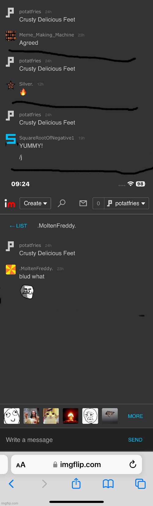 people’s reactions to crusty delicious feet 3 Imgflip