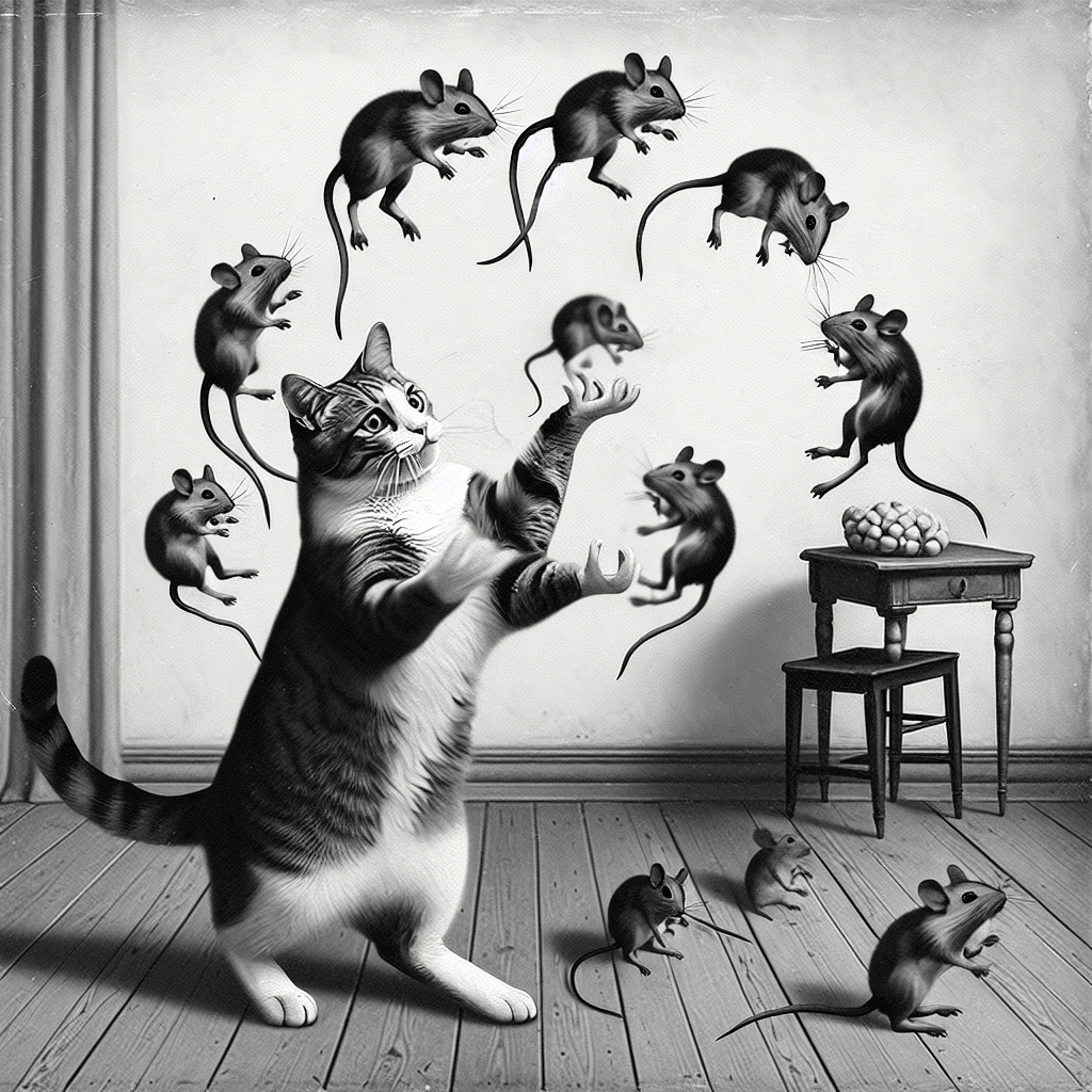 cat juggling mice Blank Template Imgflip