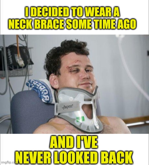 Image tagged in white background,neck brace Imgflip