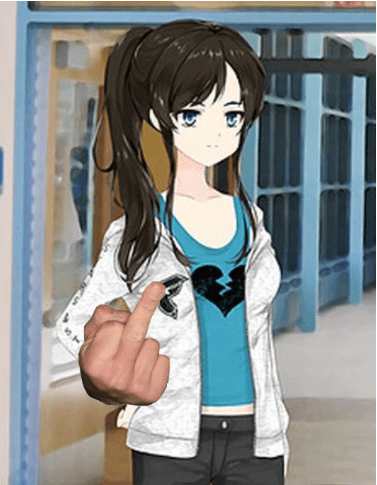 Nicole flips you off Blank Template - Imgflip