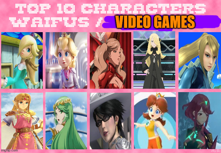 top 10 video game waifus Imgflip