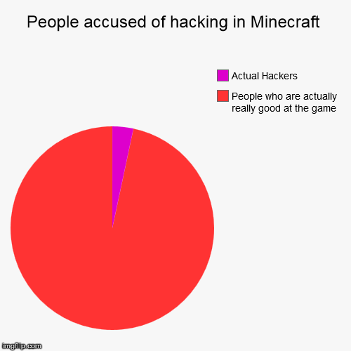 Minecrafters who are accused of "hacking" Imgflip