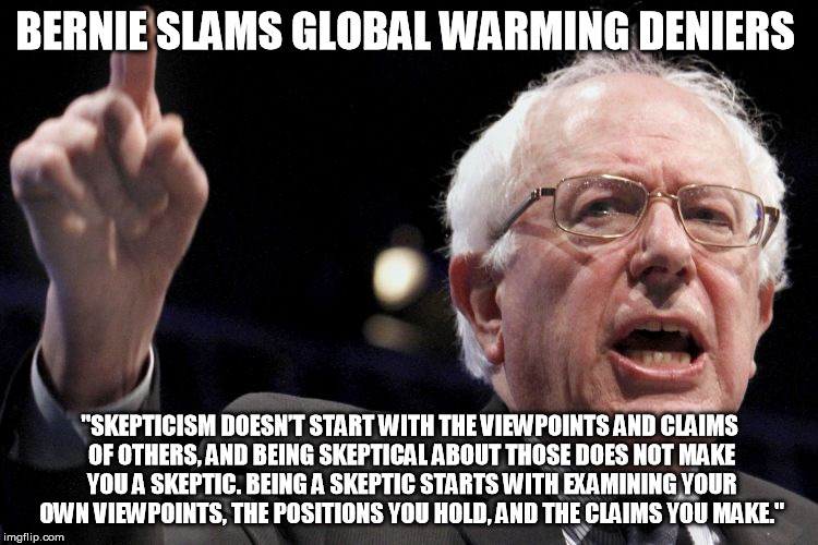 Bernie Sanders on Global Warming Deniers theldsthinker