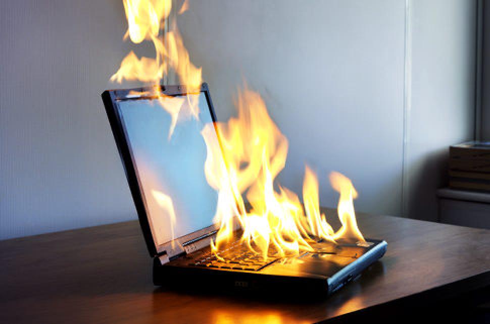 Burning laptop Blank Template Imgflip