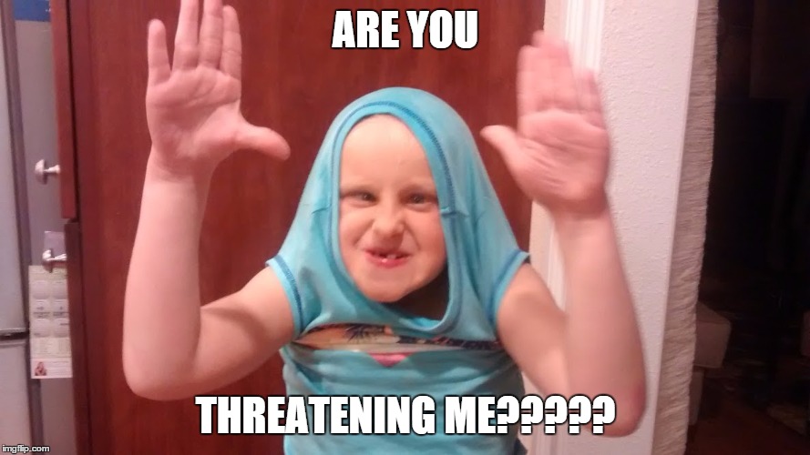 Are You Threatening Me?? Imgflip