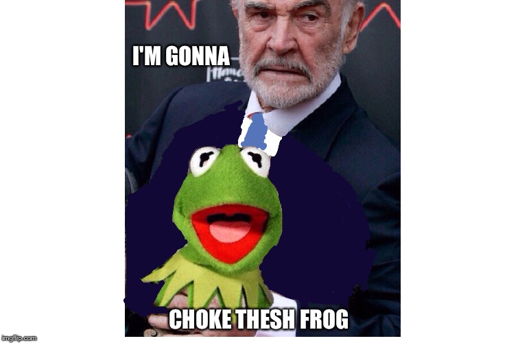 Image tagged in funny memes,sean connery kermit Imgflip