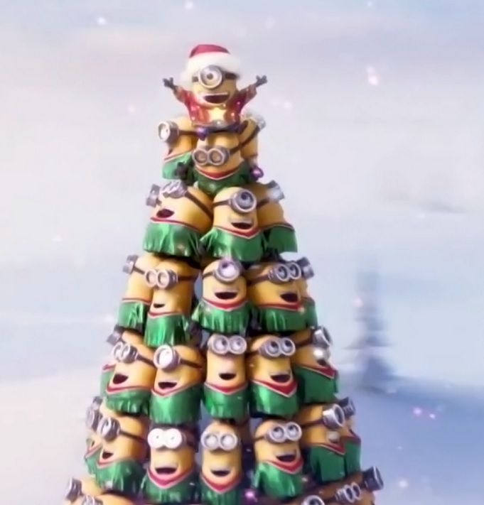 Minion Christmas Tree minion Christmas Tree Blank Template Imgflip