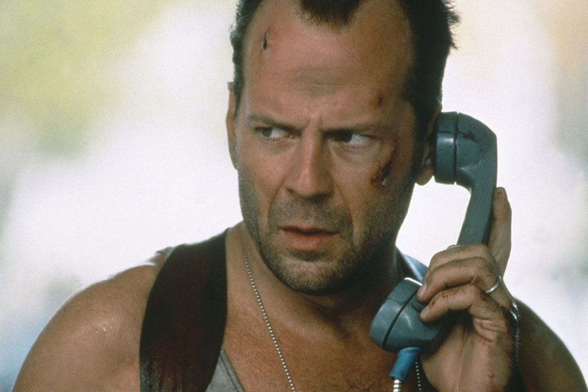 bruce willis on the phone die hard Blank Template Imgflip