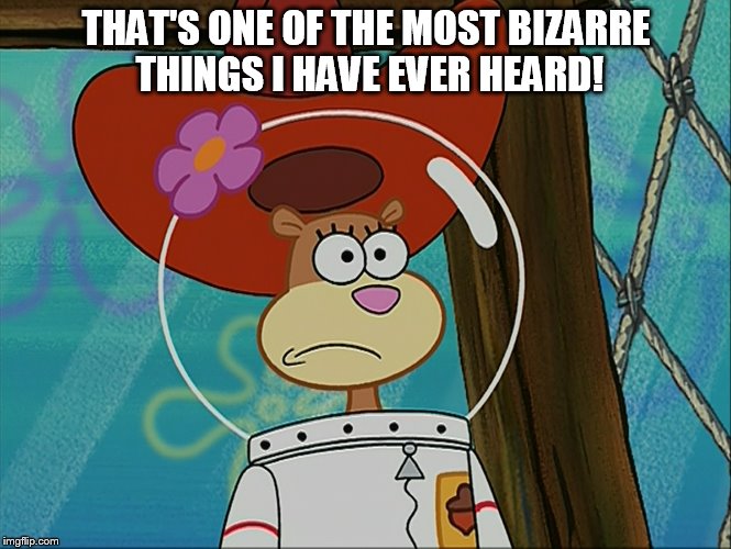 Sandy Cheeks Bizarre Things Imgflip