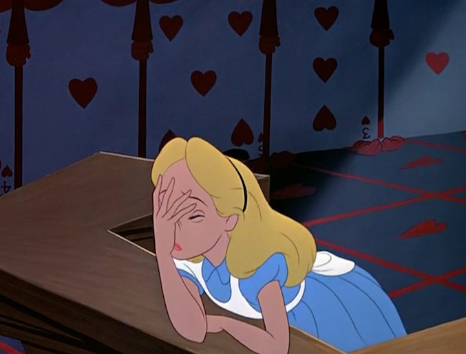Alice in Wonderland Face Palm Facepalm Blank Template Imgflip