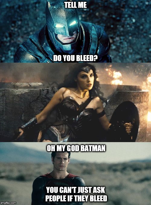 Oh my god Karen Batman v Superman edition Imgflip