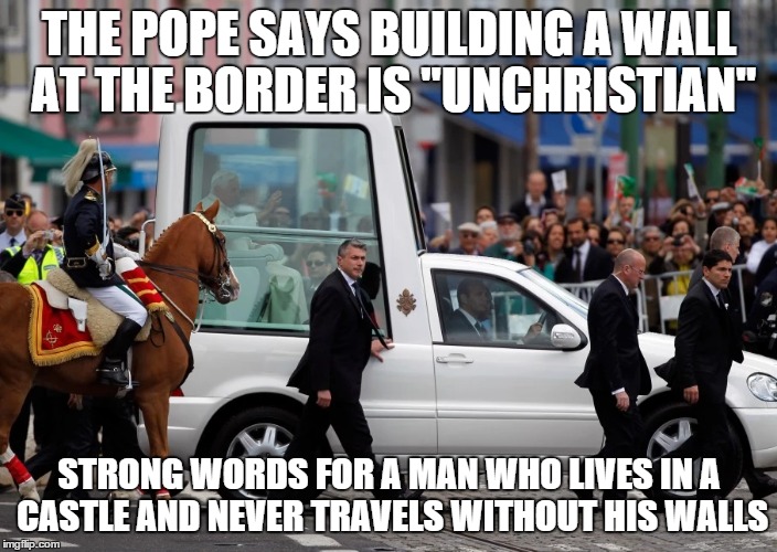 Behold, the Popemobile, the world's premier traveling wall Imgflip