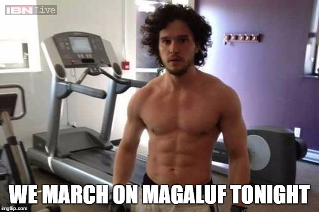 Image tagged in magaluf,march,jon snow,ripped Imgflip