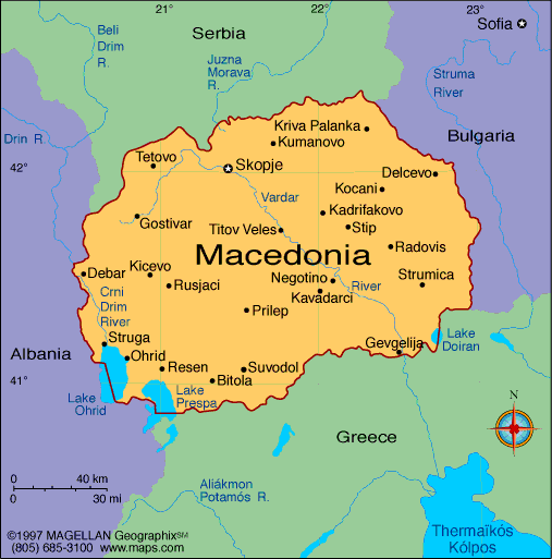 Macedonia Map Infoplease